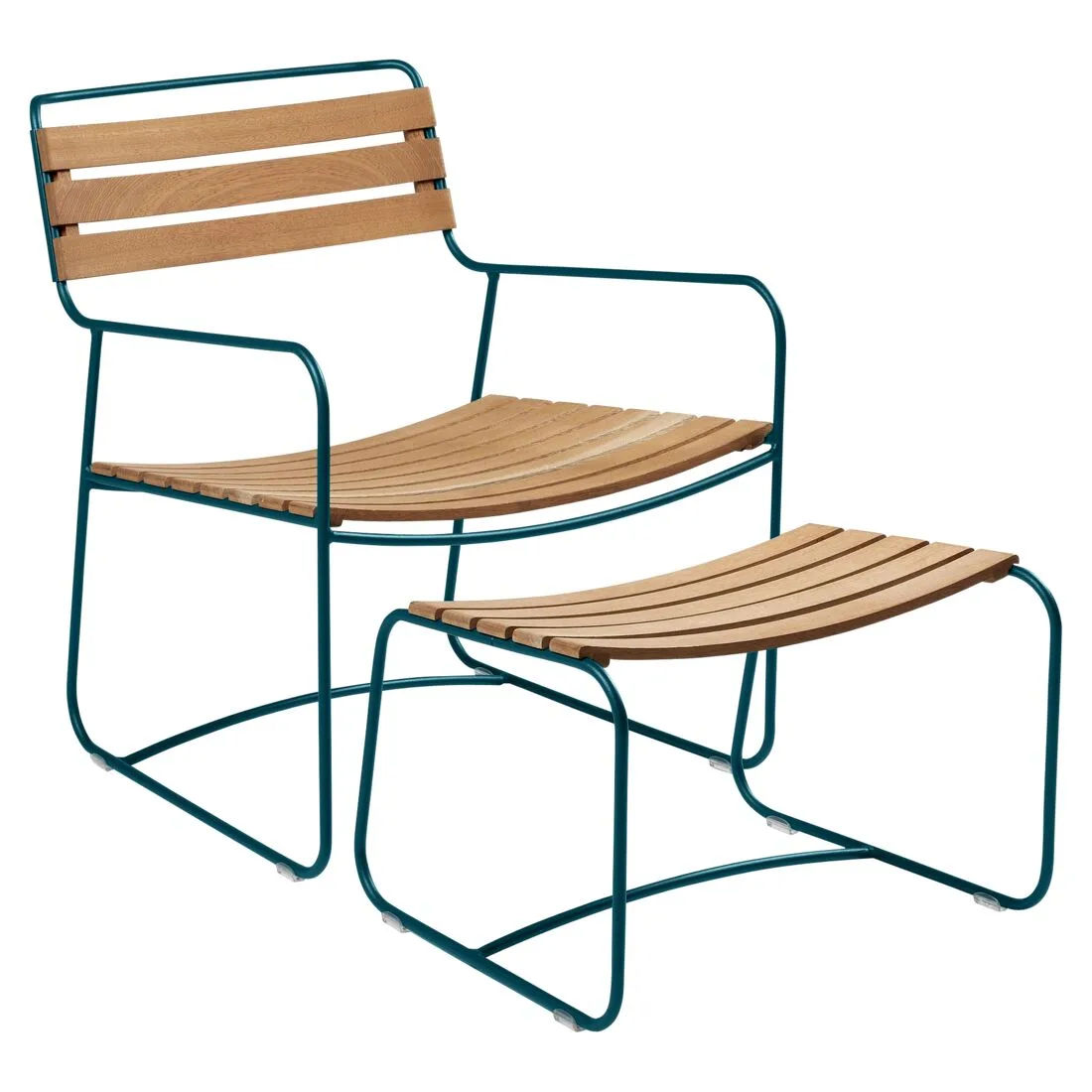 Fermob Surprising SURPRISING ENSEMBLE FAUTEUIL BAS REPOSE PIEDS TECK